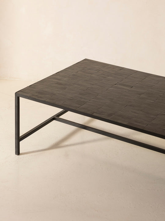 Zellige black coffee table