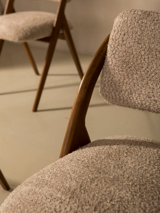 Silla italiana nude bouclé