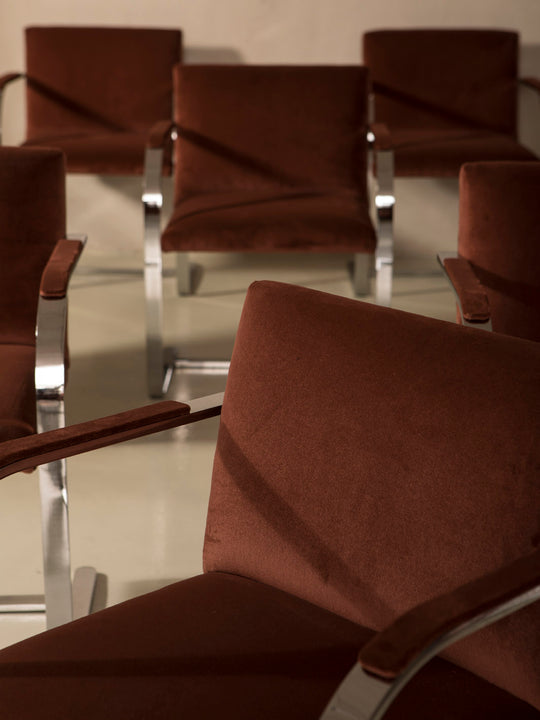 Juego 10 sillas “Brno” Flat-Bar de Mies van der Rohe para Knoll