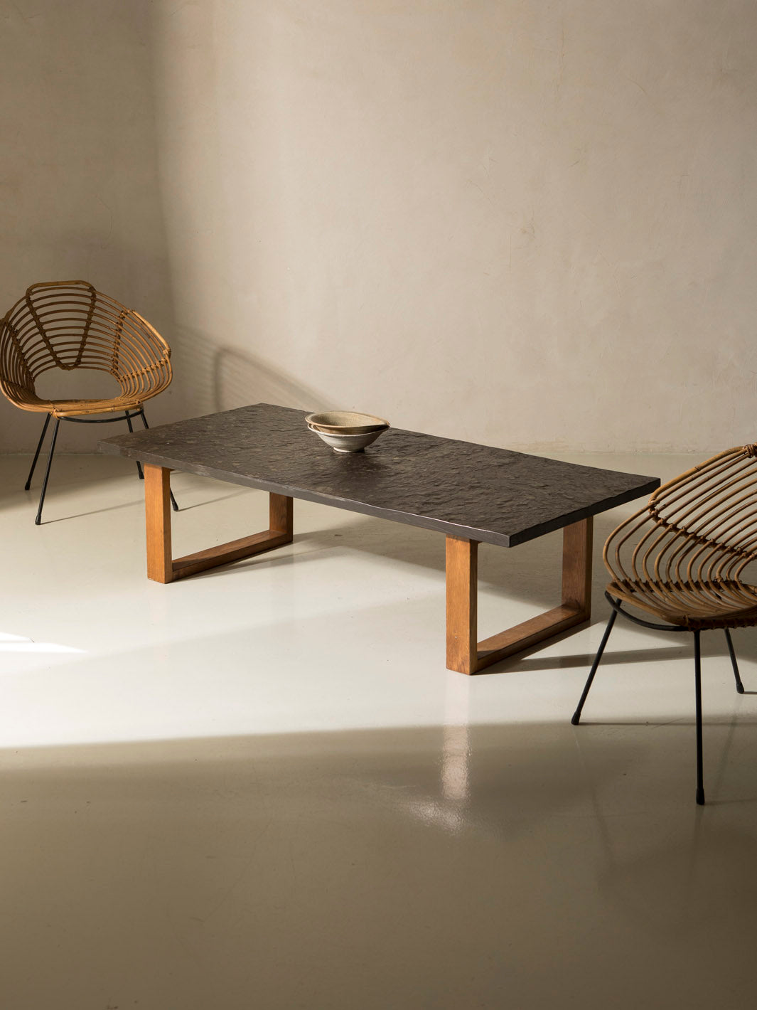 Mesa pizarra rectangular Suiza años 60
