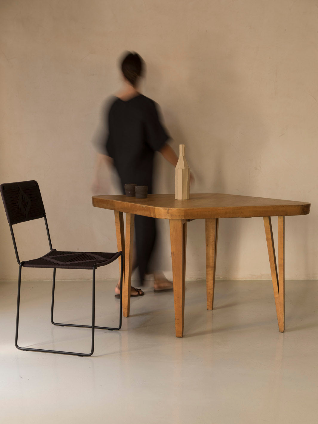 Walnut table from the 1950s