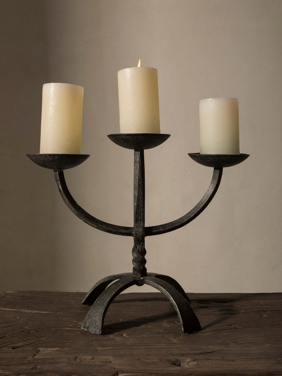 Candelabro hierro forjado años 60