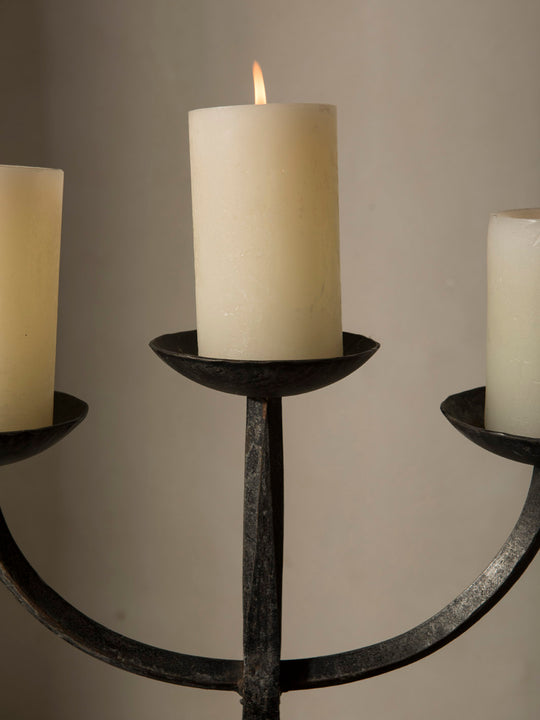 Candelabro hierro forjado años 60