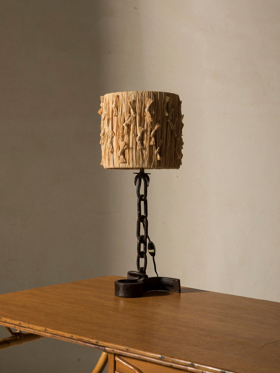 Iron table lamp from the 1940s