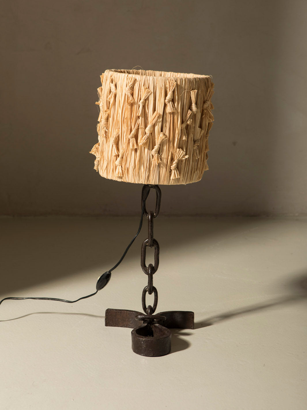 Iron table lamp from the 1940s