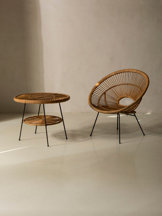 Pair of rattan armchairs from the 1960s