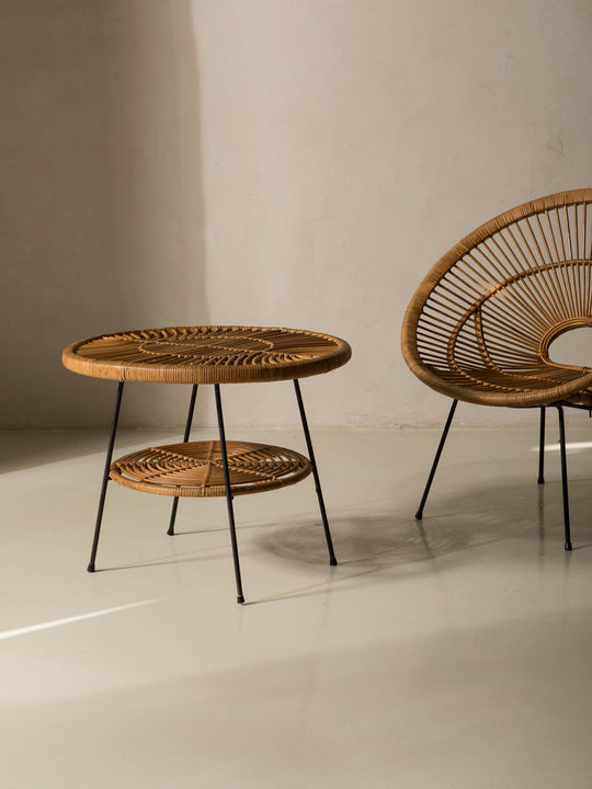 Pair of rattan armchairs from the 1960s