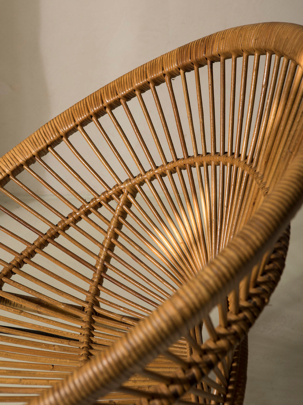 Pair of rattan armchairs from the 1960s