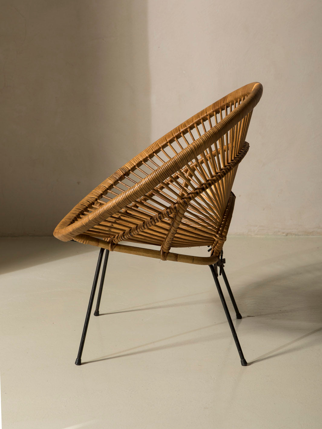 Pair of rattan armchairs from the 1960s