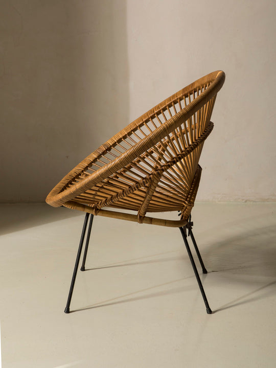 Pair of rattan armchairs from the 1960s