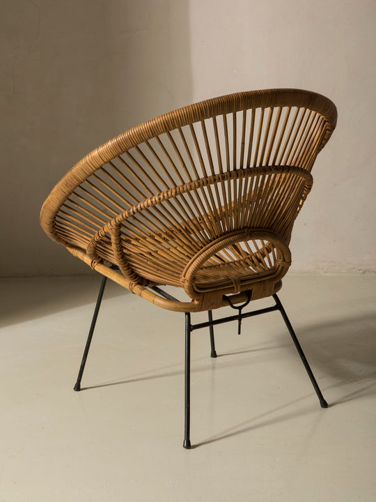 Pair of rattan armchairs from the 1960s