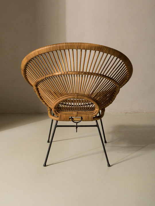 Pair of rattan armchairs from the 1960s