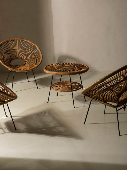 Pair of rattan armchairs from the 1960s