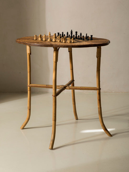 Mesa juego bambú s.XIX