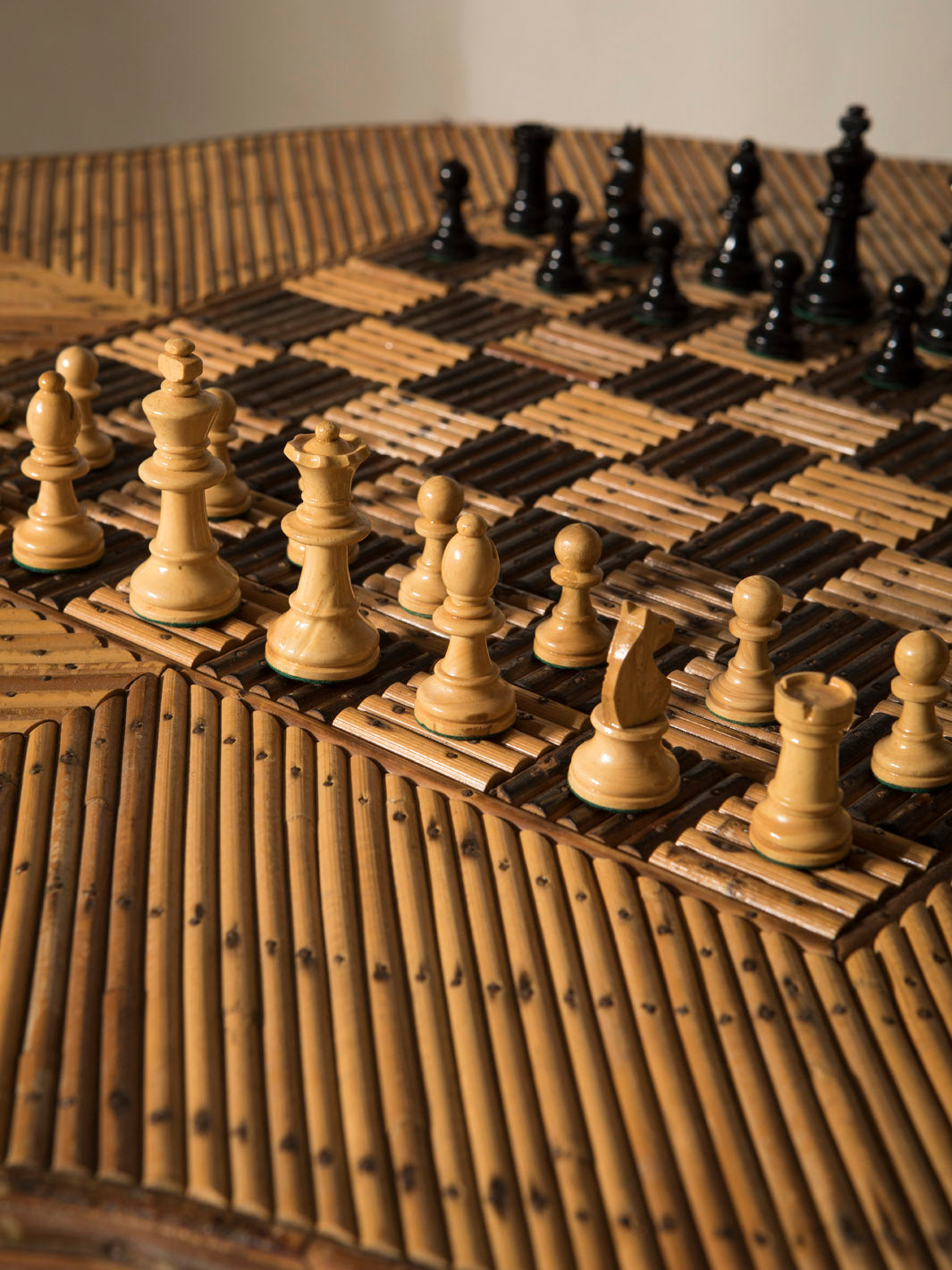 Mesa juego bambú s.XIX