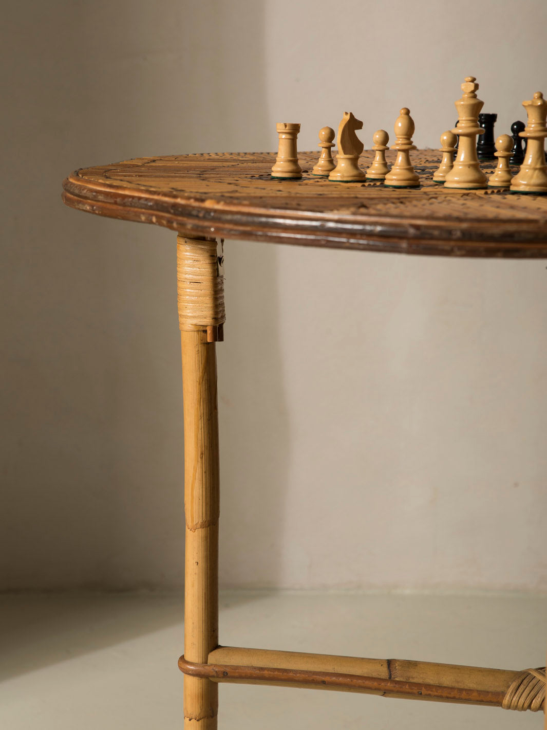 Mesa juego bambú s.XIX