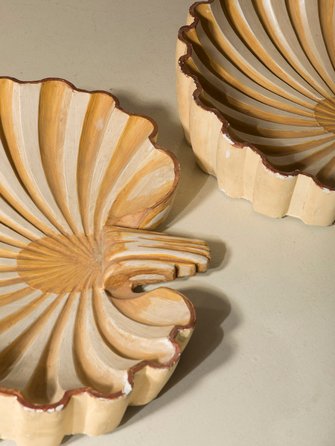 Pair of Coquilles sculptures, Provence, 1940s
