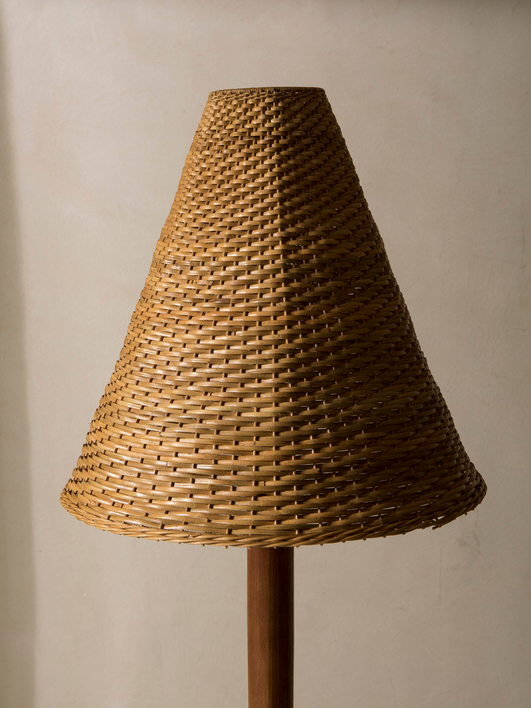 Rattan floor lamp