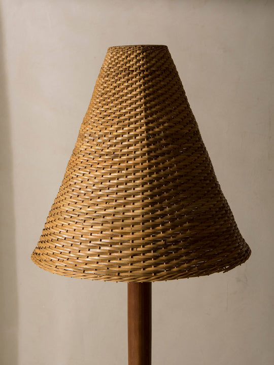Rattan floor lamp