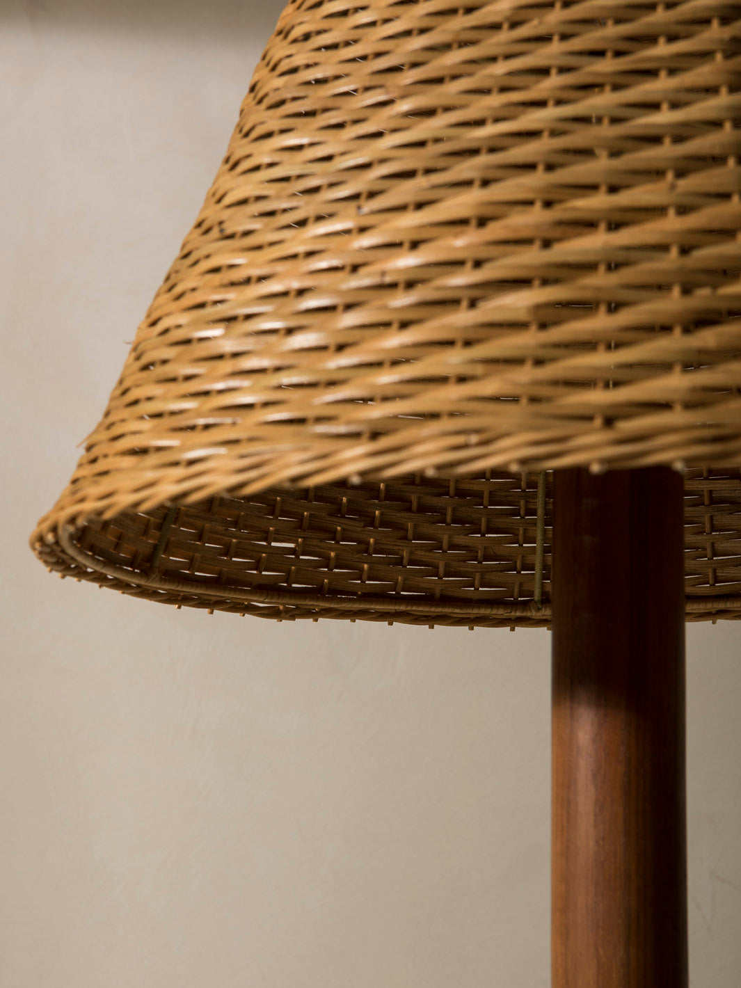 Rattan floor lamp