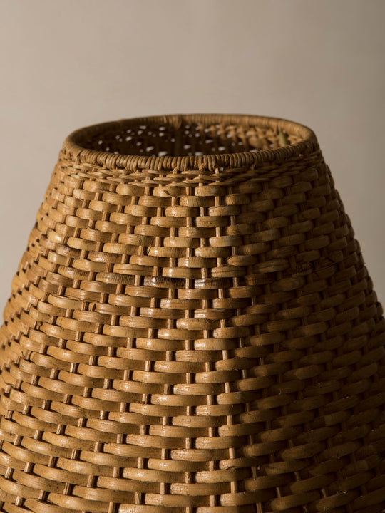 Rattan floor lamp