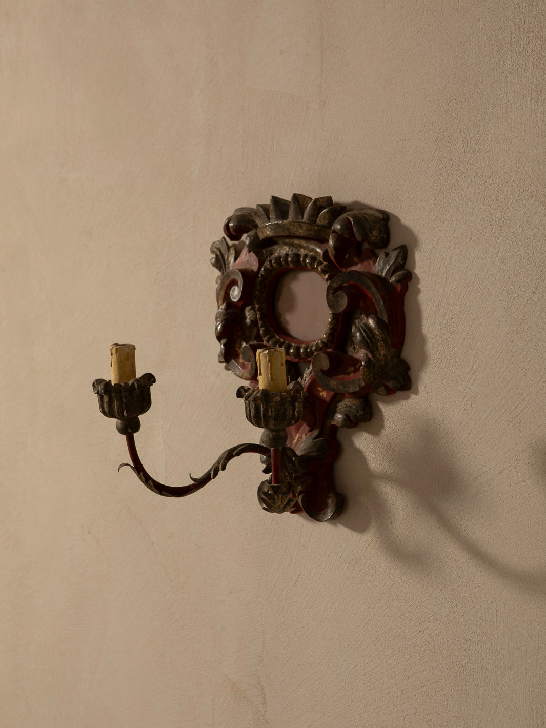 Pareja de apliques policromados s.XIX