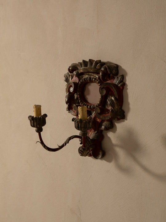 Pareja de apliques policromados s.XIX