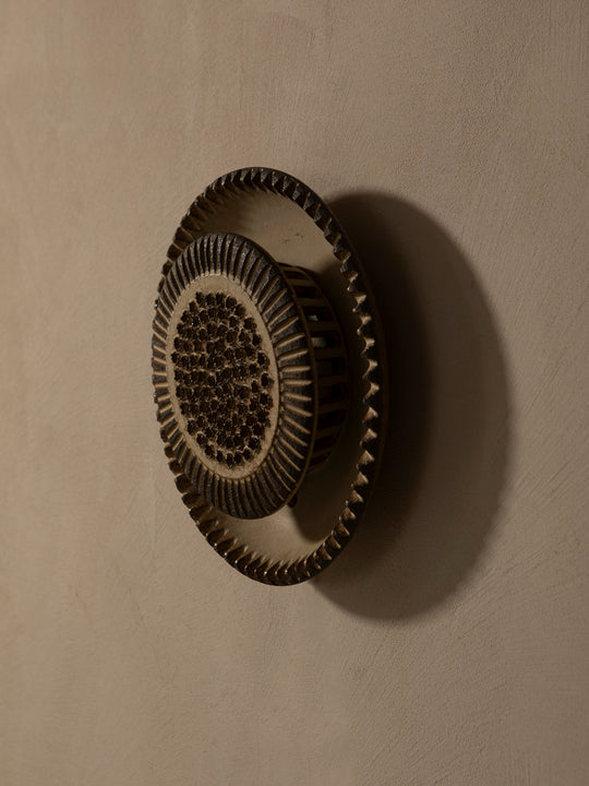 M ceramic appliqué, Netherlands 1950s