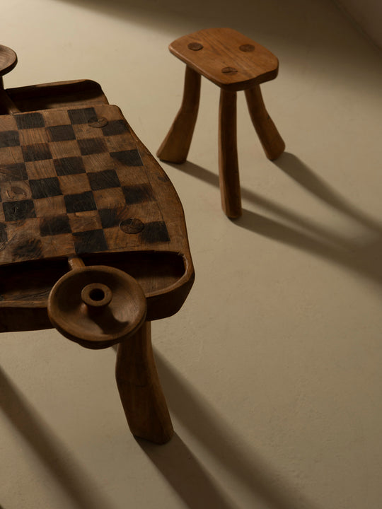 Brutalist game table, France, 1950s