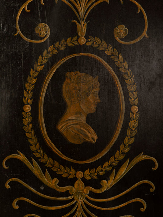 Pair of Florentine panels on a dark background