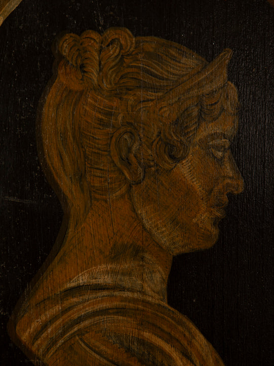 Pair of Florentine panels on a dark background