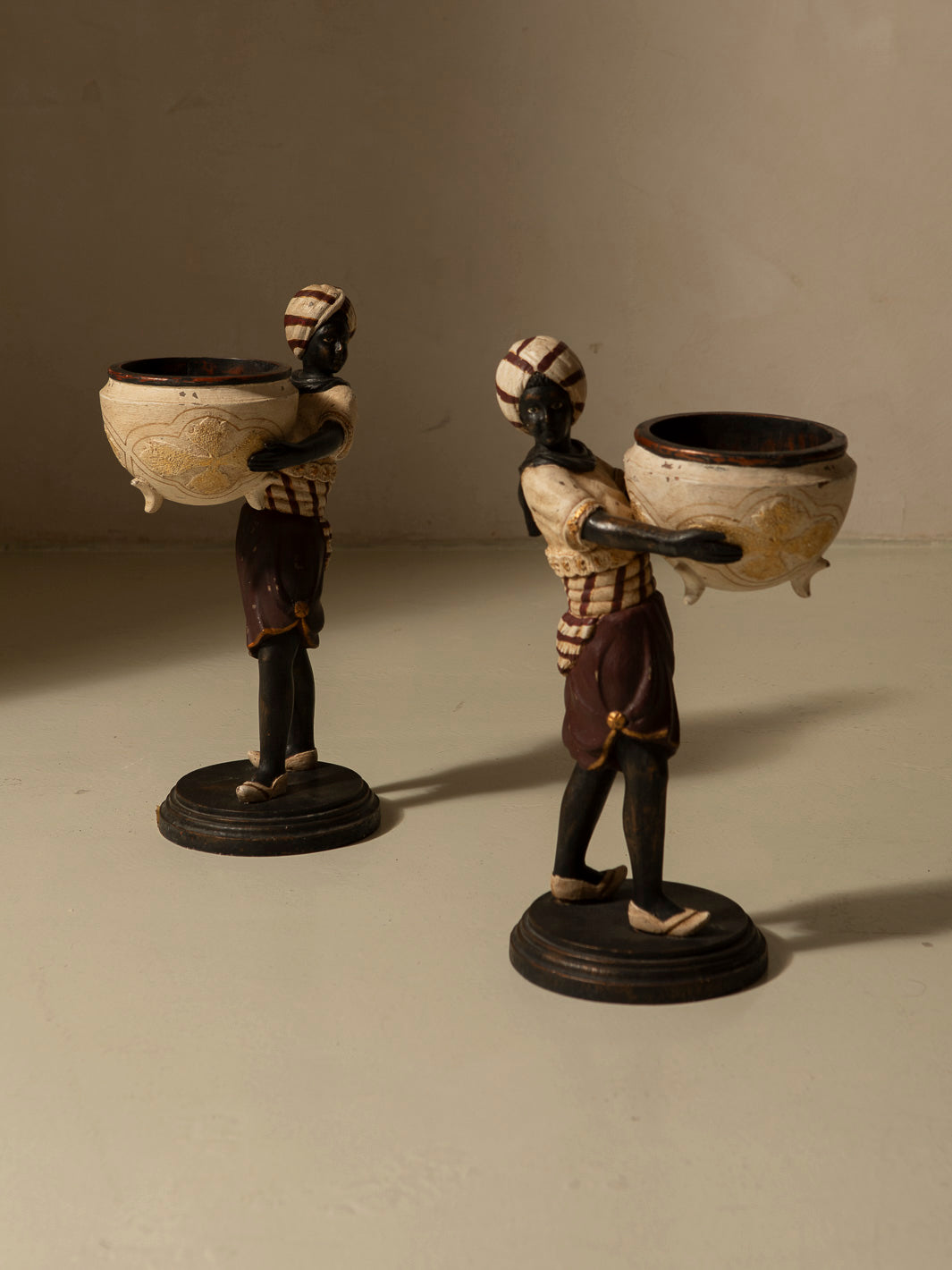 Pair of decorative figures, 1940s