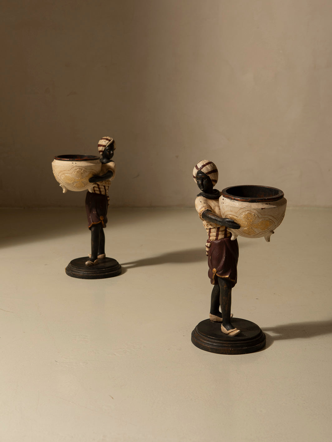 Pair of decorative figures, 1940s