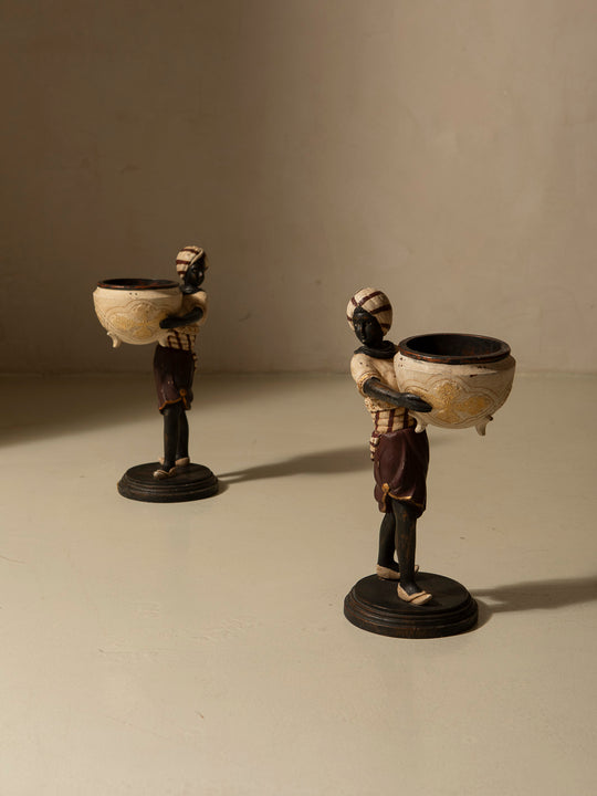 Pair of decorative figures, 1940s