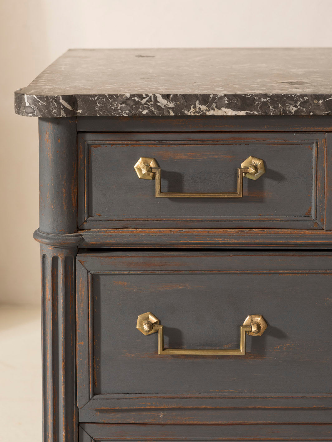 Black chest of drawers Louis XVI 19th century