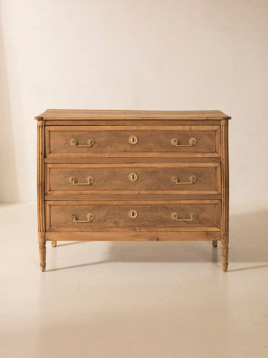 Louis XVI walnut chest of drawers, 19th century