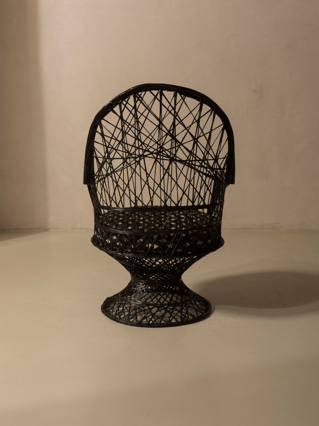 Black fiberglass armchair