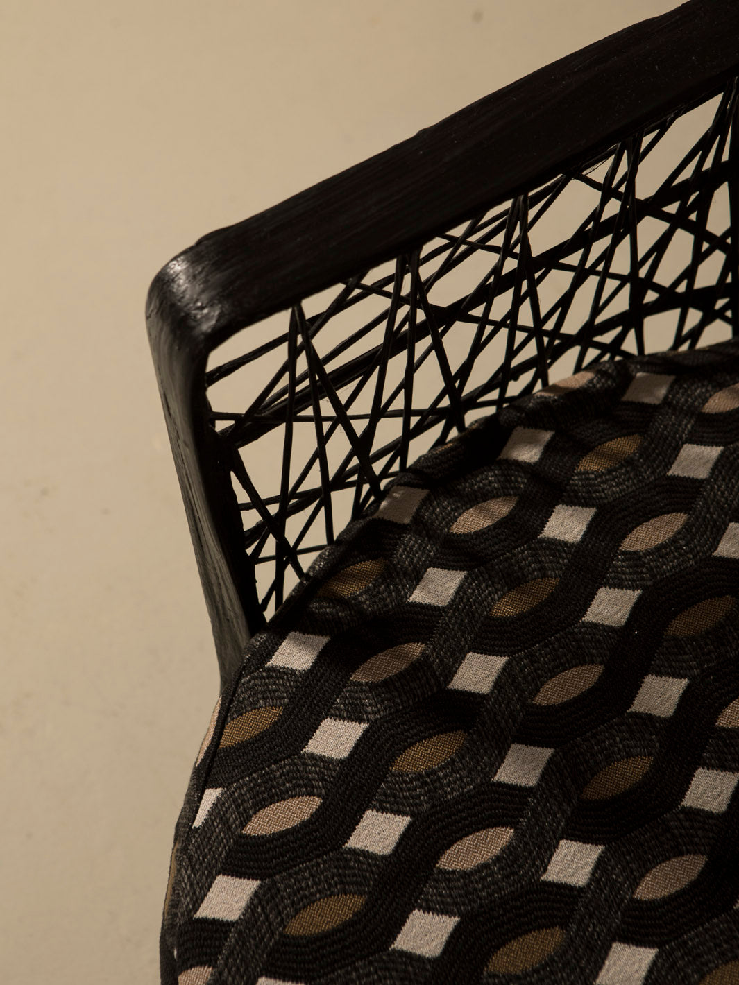 Black fiberglass armchair
