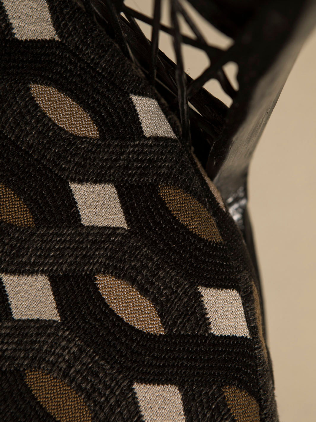 Black fiberglass armchair