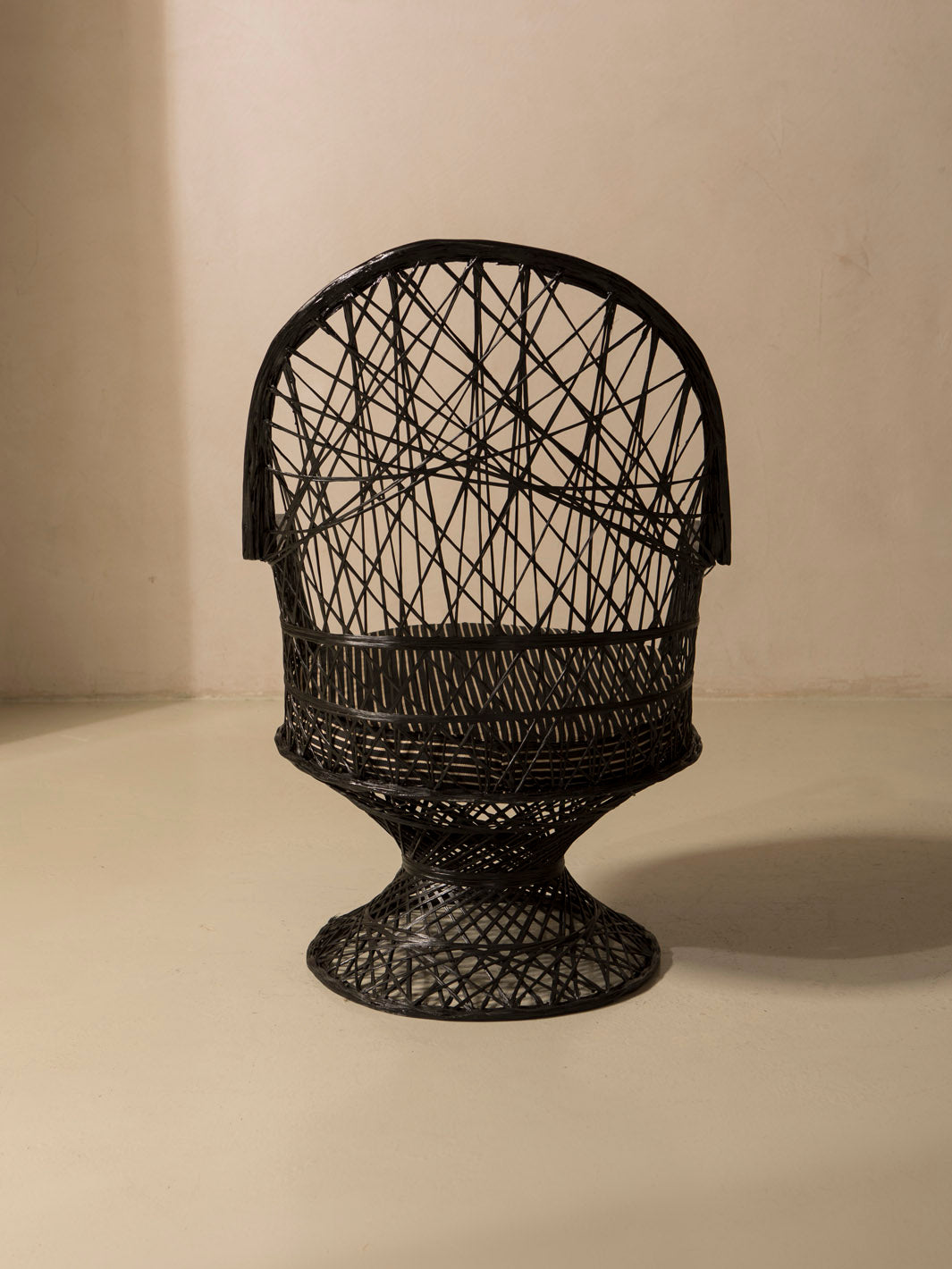 Black fiberglass armchair