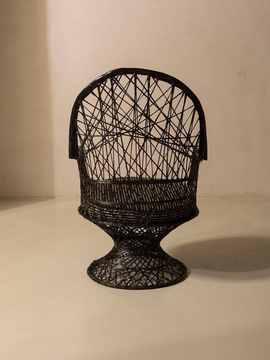 Black fiberglass armchair