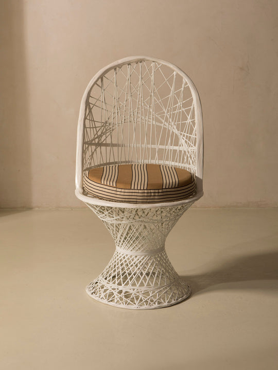 Dining chair fiberglass dark white