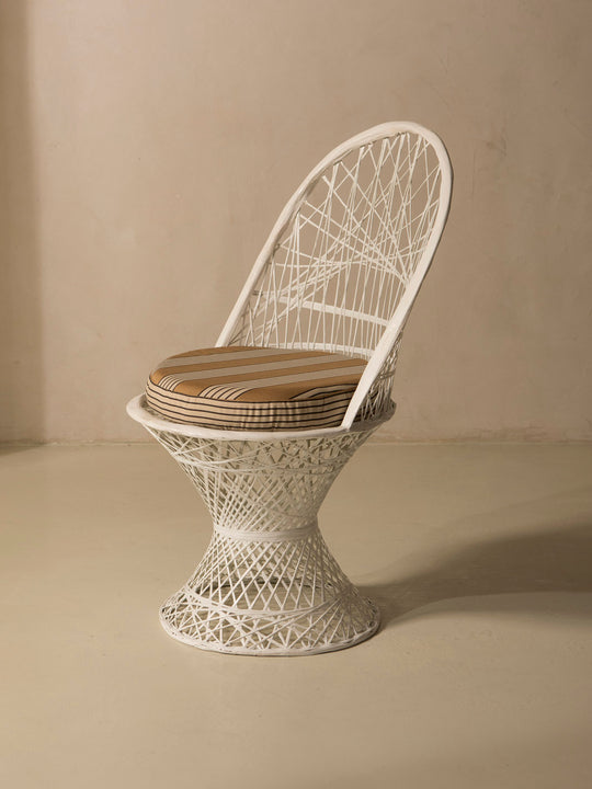Dining chair fiberglass dark white