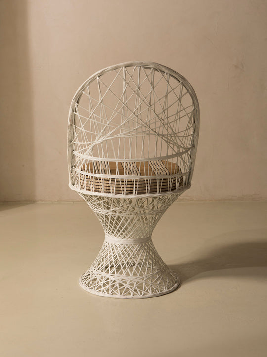 Dining chair fiberglass dark white