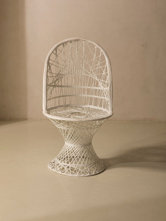 Dining chair fiberglass dark white