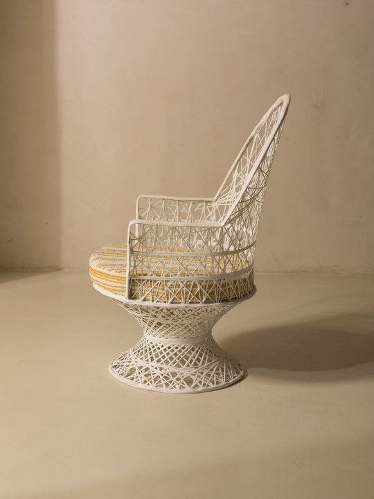 Fiberglass armchair white