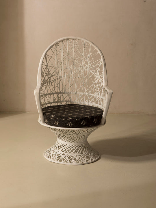 Fiberglass armchair white