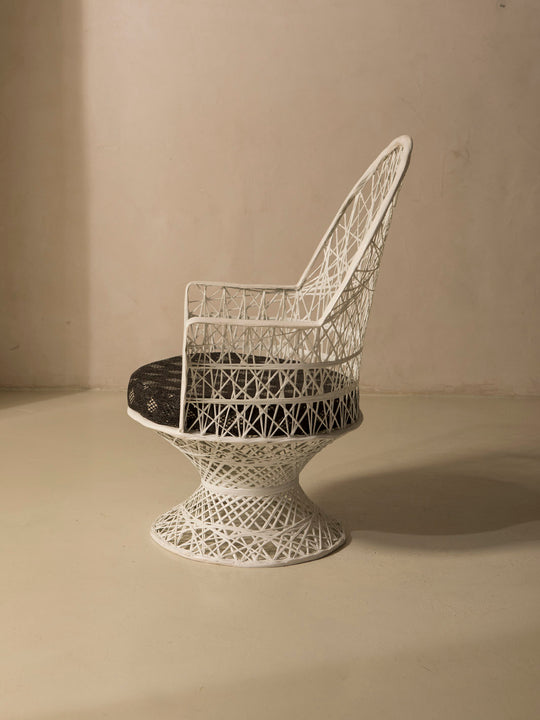 Fiberglass armchair white