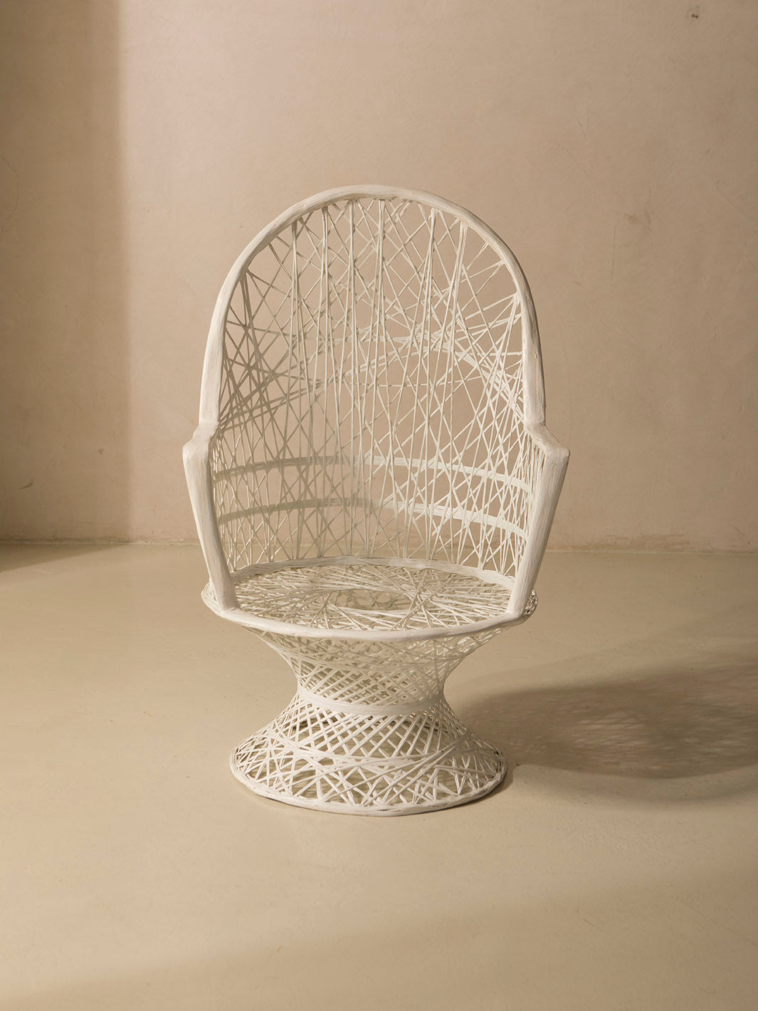 Fiberglass armchair white