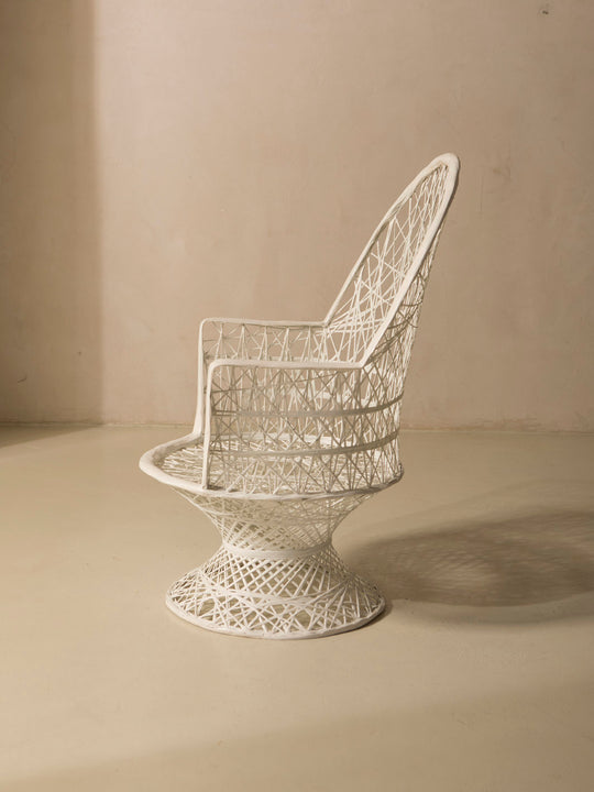 Fiberglass armchair white